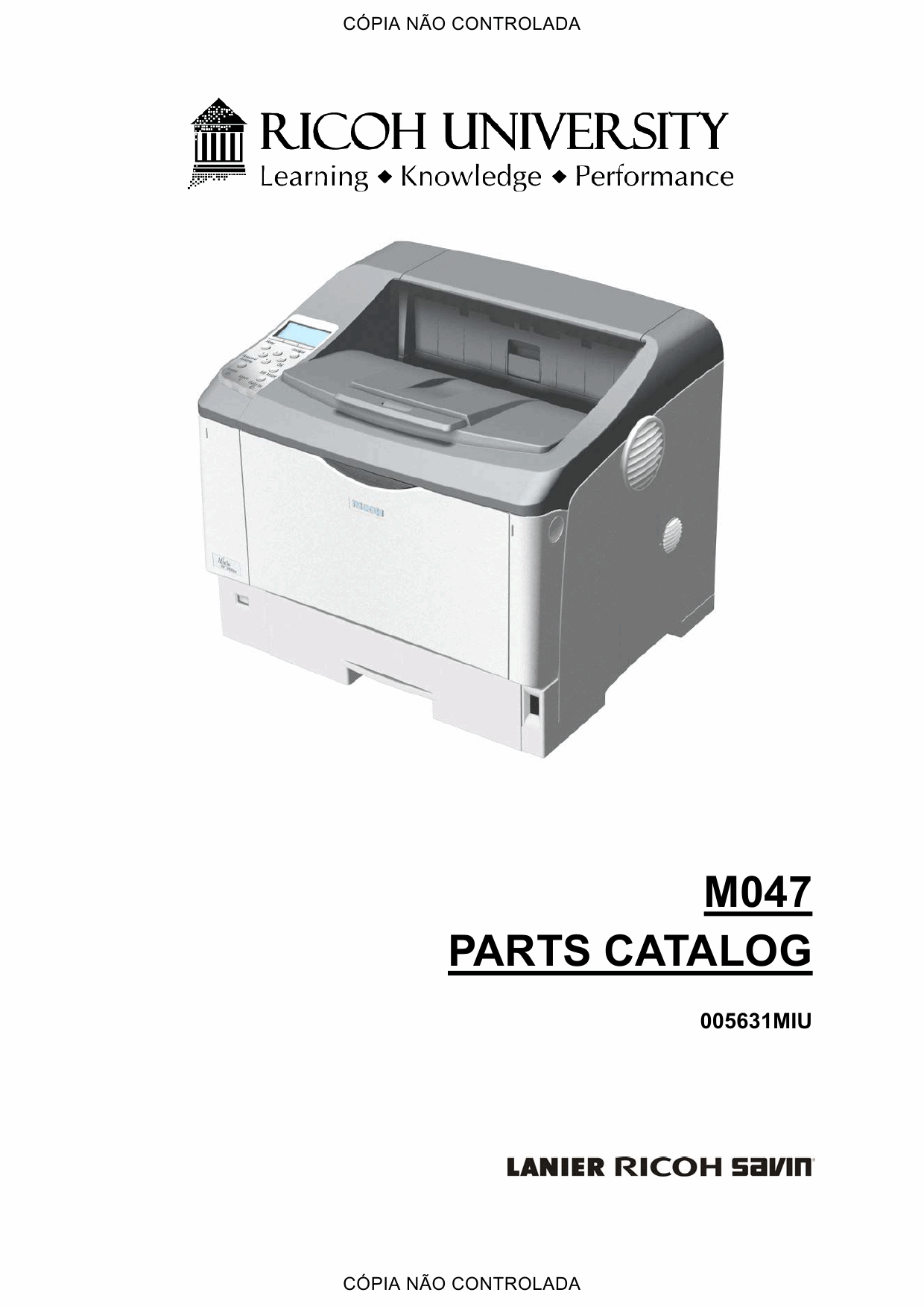 RICOH Aficio SP-6330N M047 Parts Catalog-1